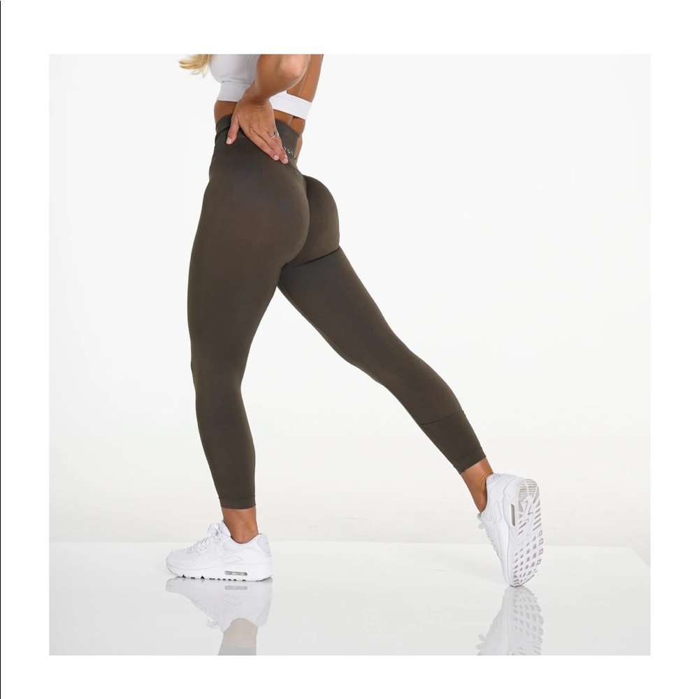 NVGTN olive solid seamless legging